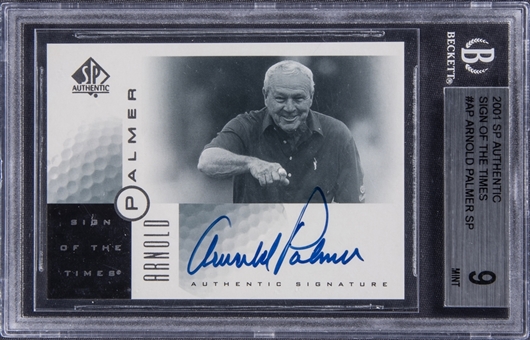 2001 SP Authentic Sign Of The Times #AP Arnold Palmer Autograph - BGS MINT 9
